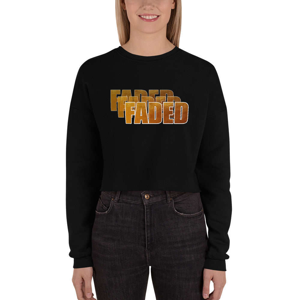 Faded Crop Top Sweatshirt